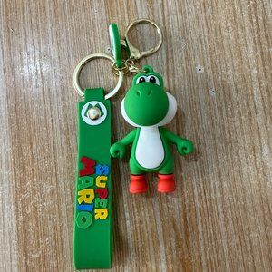 Cartoon Mario Car Doll Baby hanging ornament Keychain